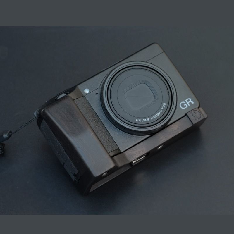 Ricoh GR3 GR3X Grip Ebony Wood - iWoodStore