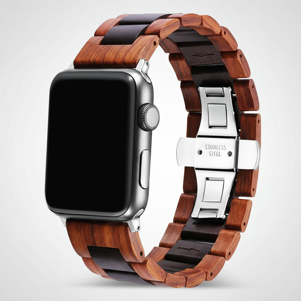 Rose Ebony Wooden Band for Apple Watch - iWoodStore