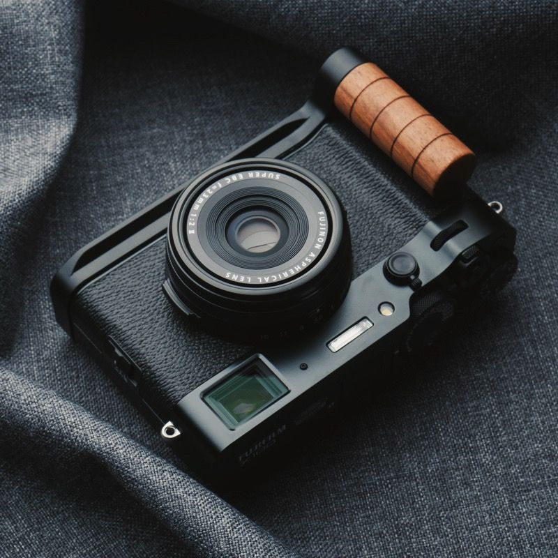 Round Fuji X100VI Grip KC Design - iWoodStore