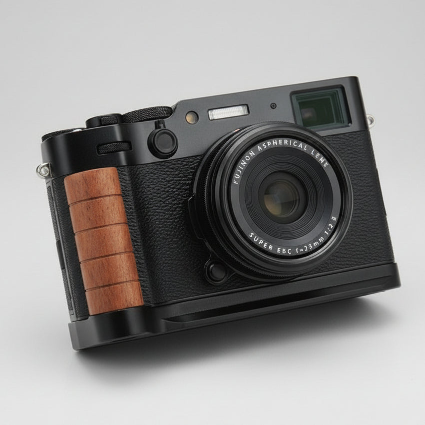Round Fuji X100VI Grip KC Design - iWoodStore