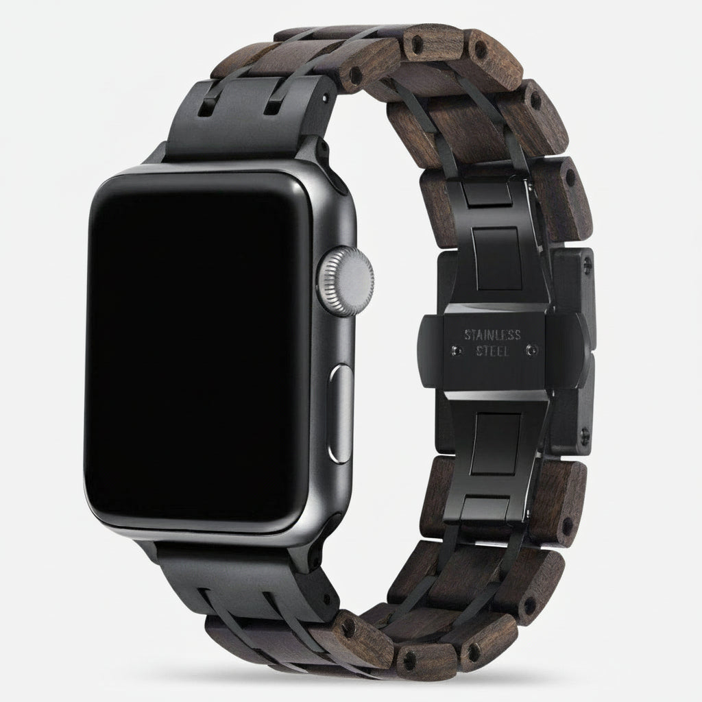 Sandalwood Black Apple Watch Band - iWoodStore