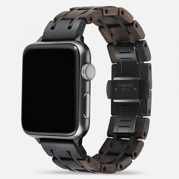 Sandalwood Black Apple Watch Band - iWoodStore