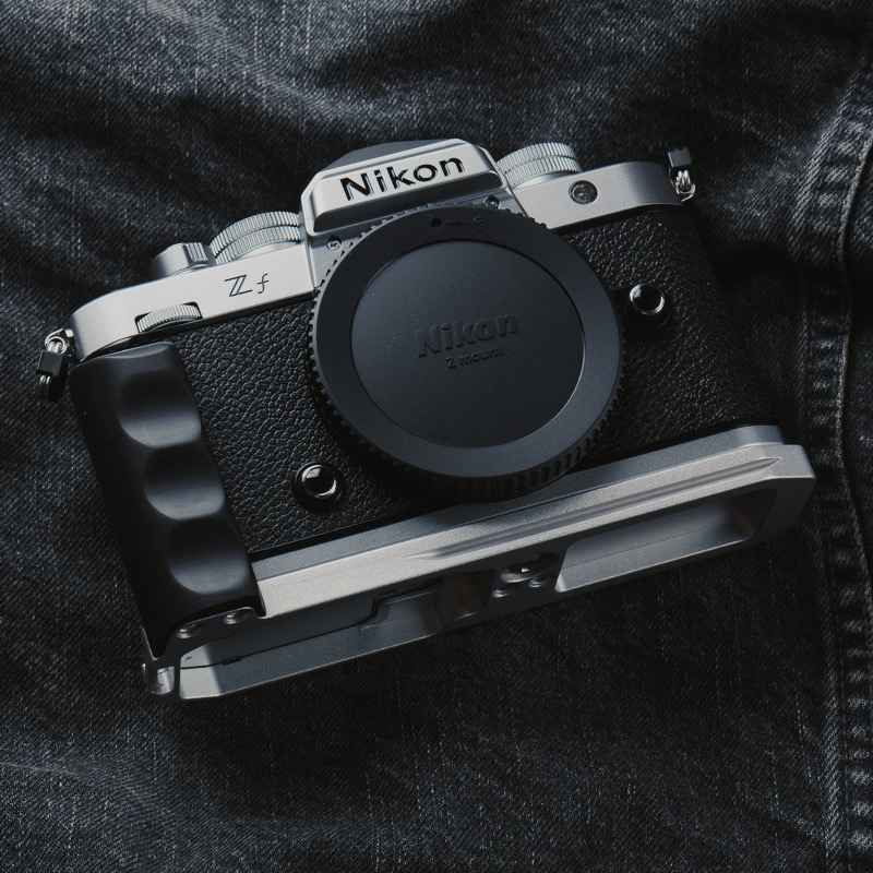 Silver Nikon ZF Handgrip Wood KC Design - iWoodStore