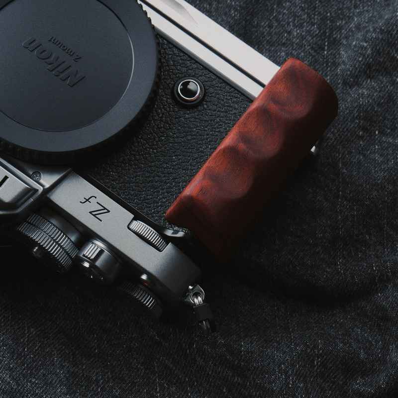 Silver Nikon ZF Handgrip Wood KC Design - iWoodStore
