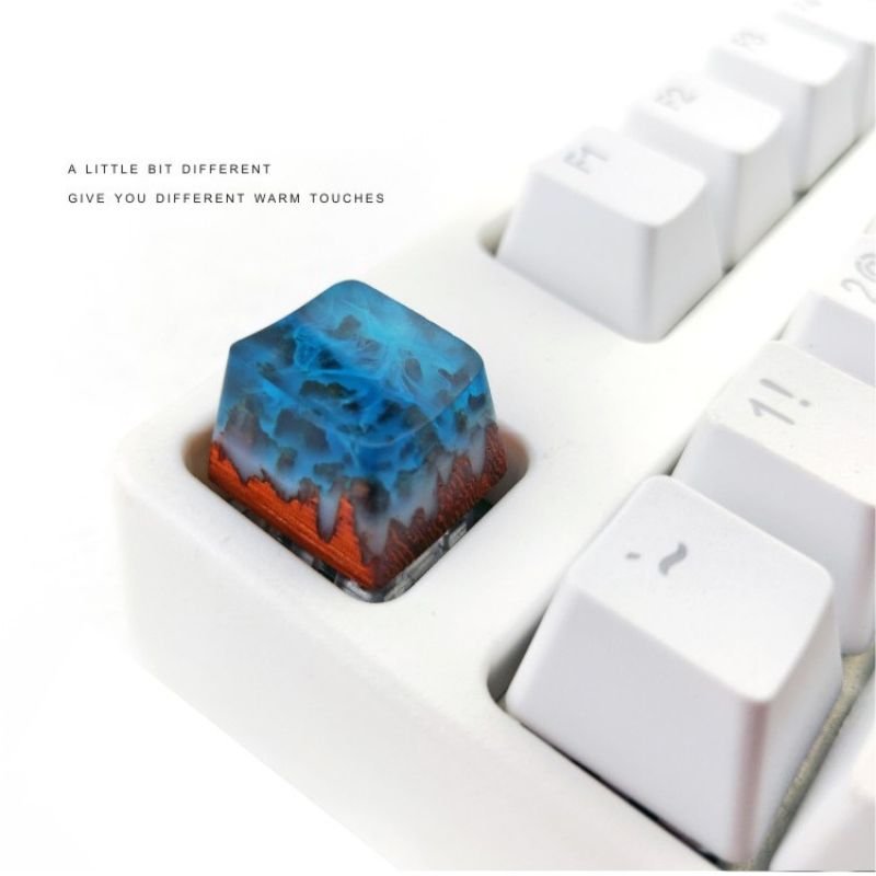 Snow-Capped Mountains Style Resin Keycap MX OEM R4 - iWoodStore