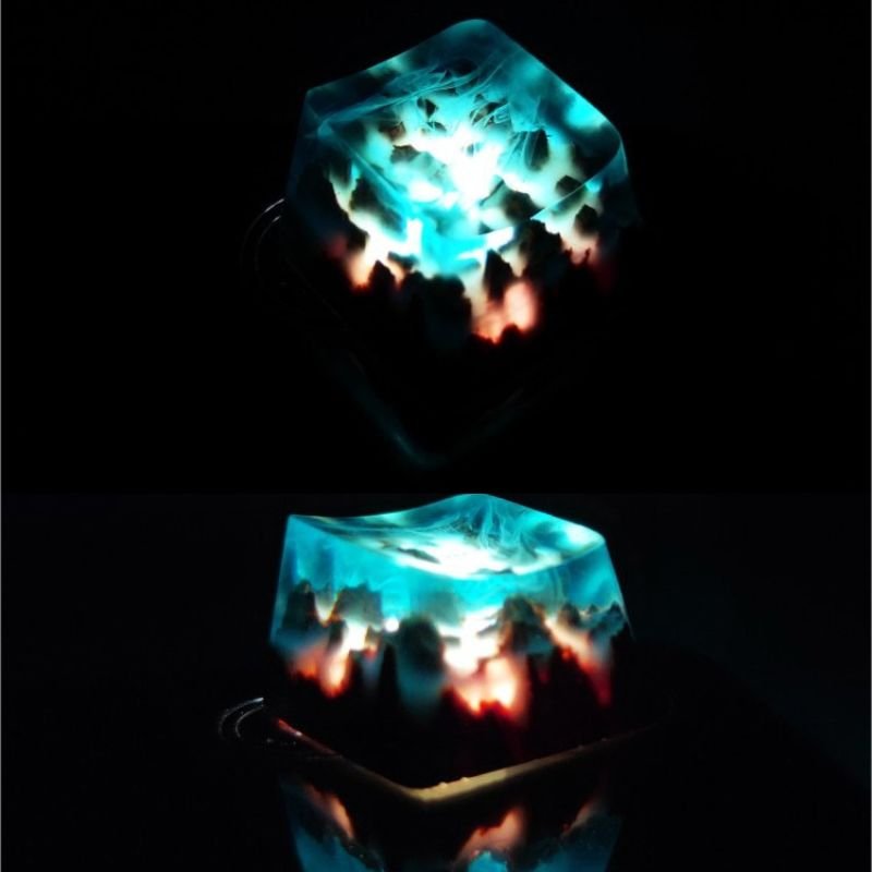 Snow-Capped Mountains Style Resin Keycap MX OEM R4 - iWoodStore