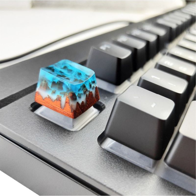 Snow-Capped Mountains Style Resin Keycap MX OEM R4 - iWoodStore