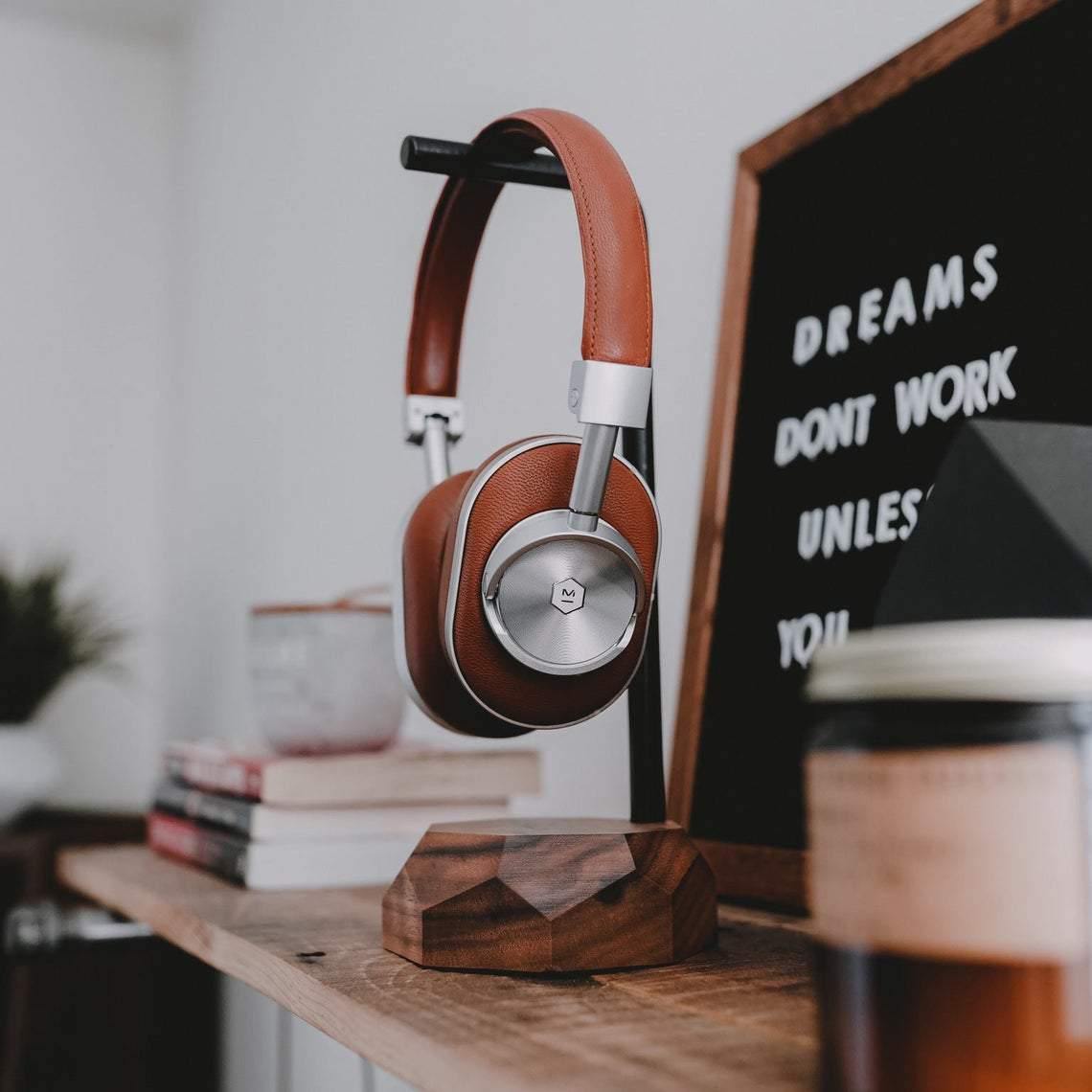 Solid Headset Holder for Desk - iWoodStore