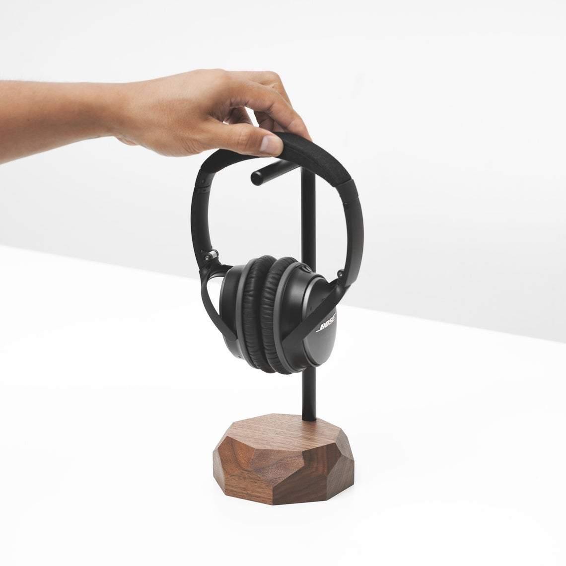 Solid Headset Holder for Desk - iWoodStore