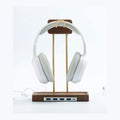 Stylish Earphone Stand with USB Ports - iWoodStore