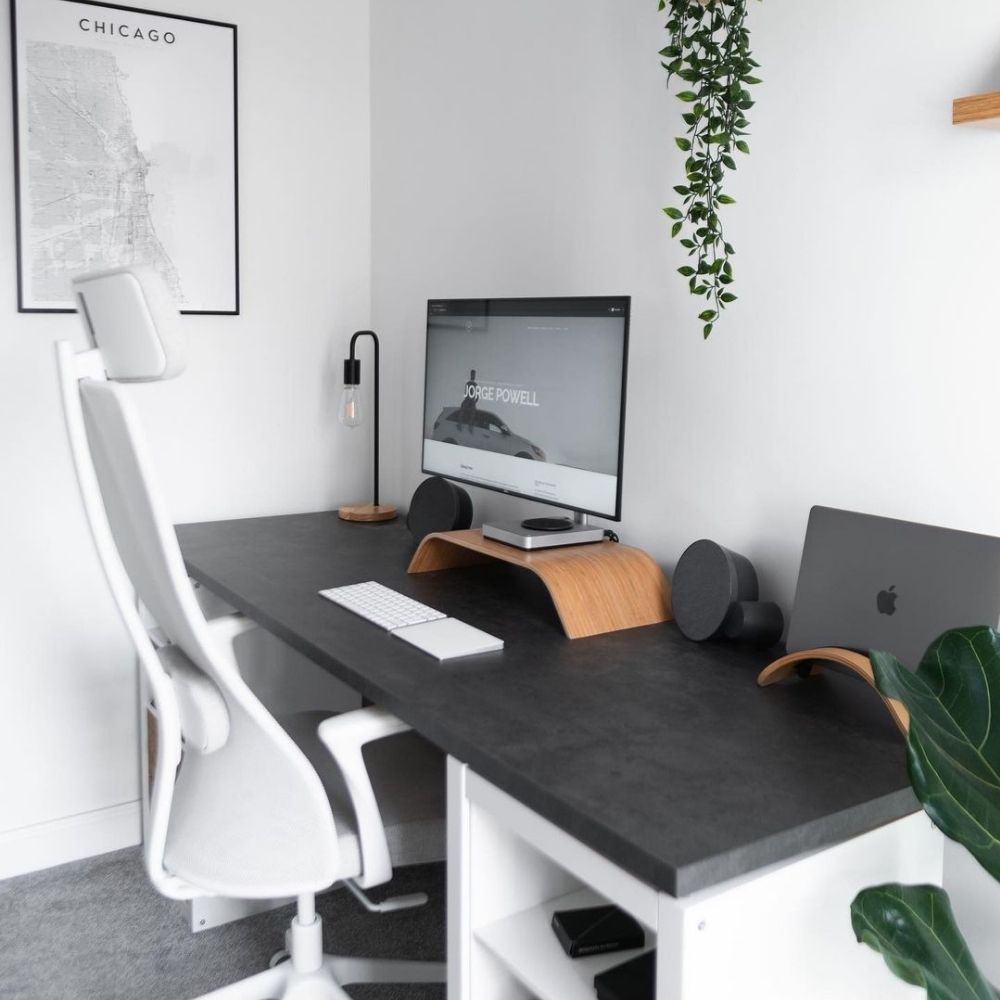 U shaped Monitor Shelf for Desk - iWoodStore