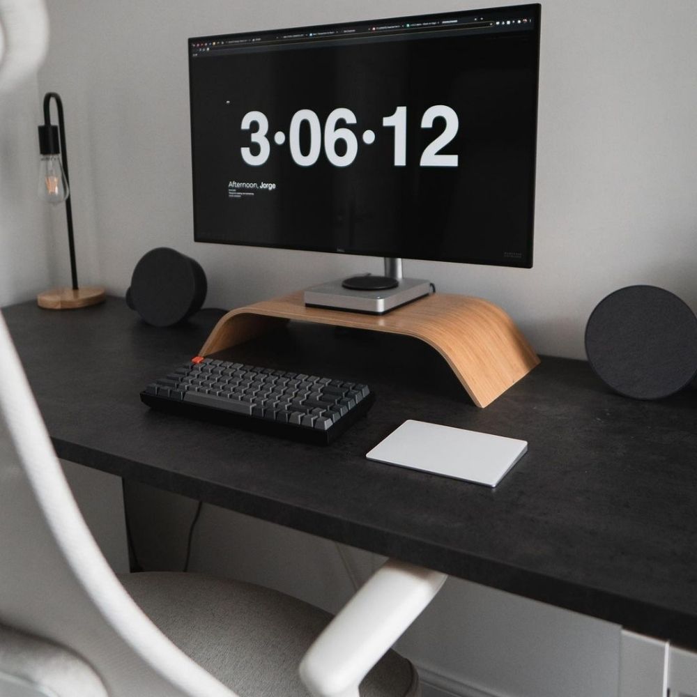 U shaped Monitor Shelf for Desk - iWoodStore