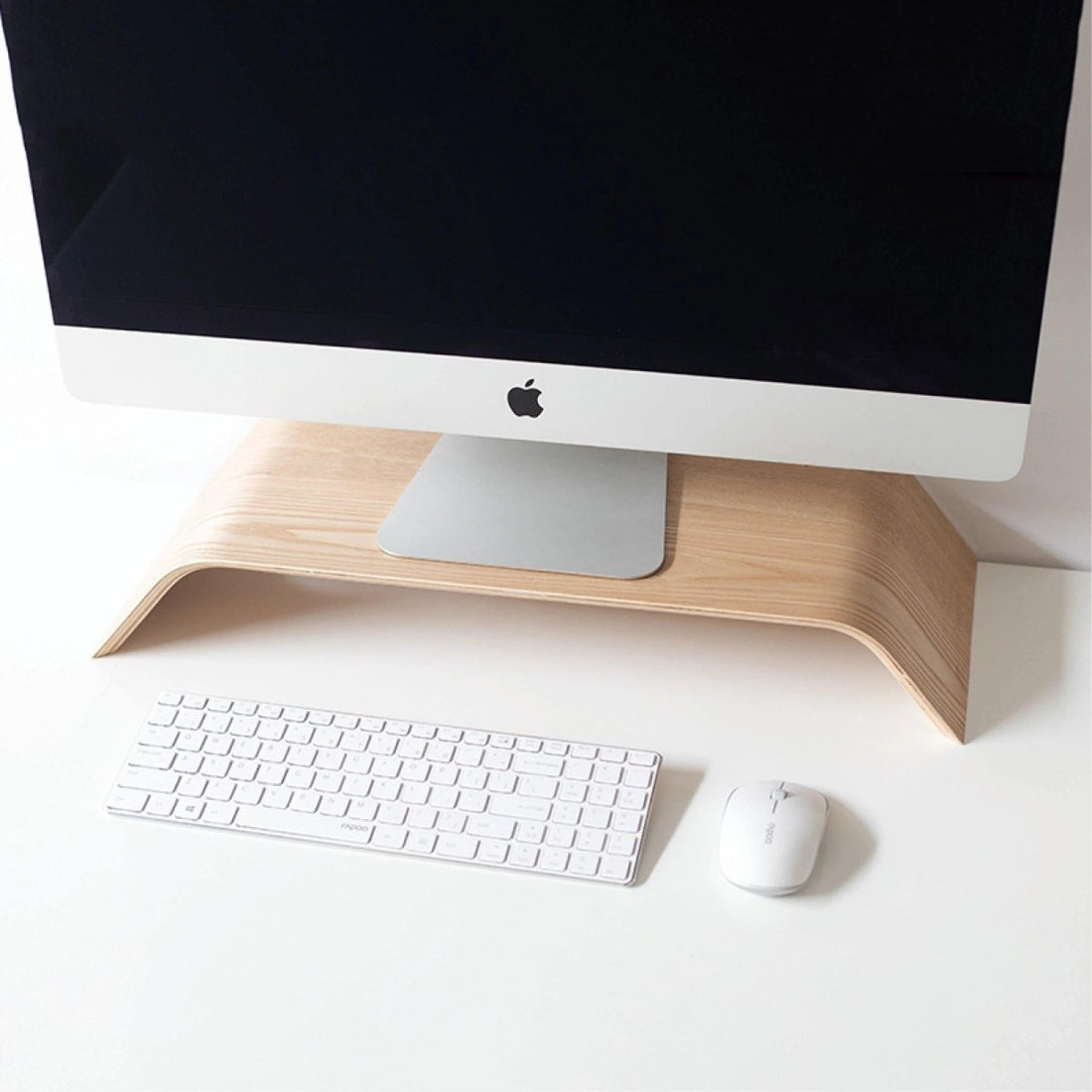 U shaped Monitor Shelf for Desk - iWoodStore