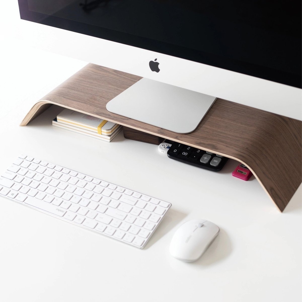 U shaped Monitor Shelf for Desk - iWoodStore