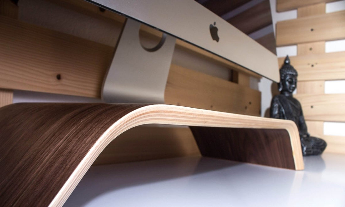 U shaped Monitor Shelf for Desk - iWoodStore