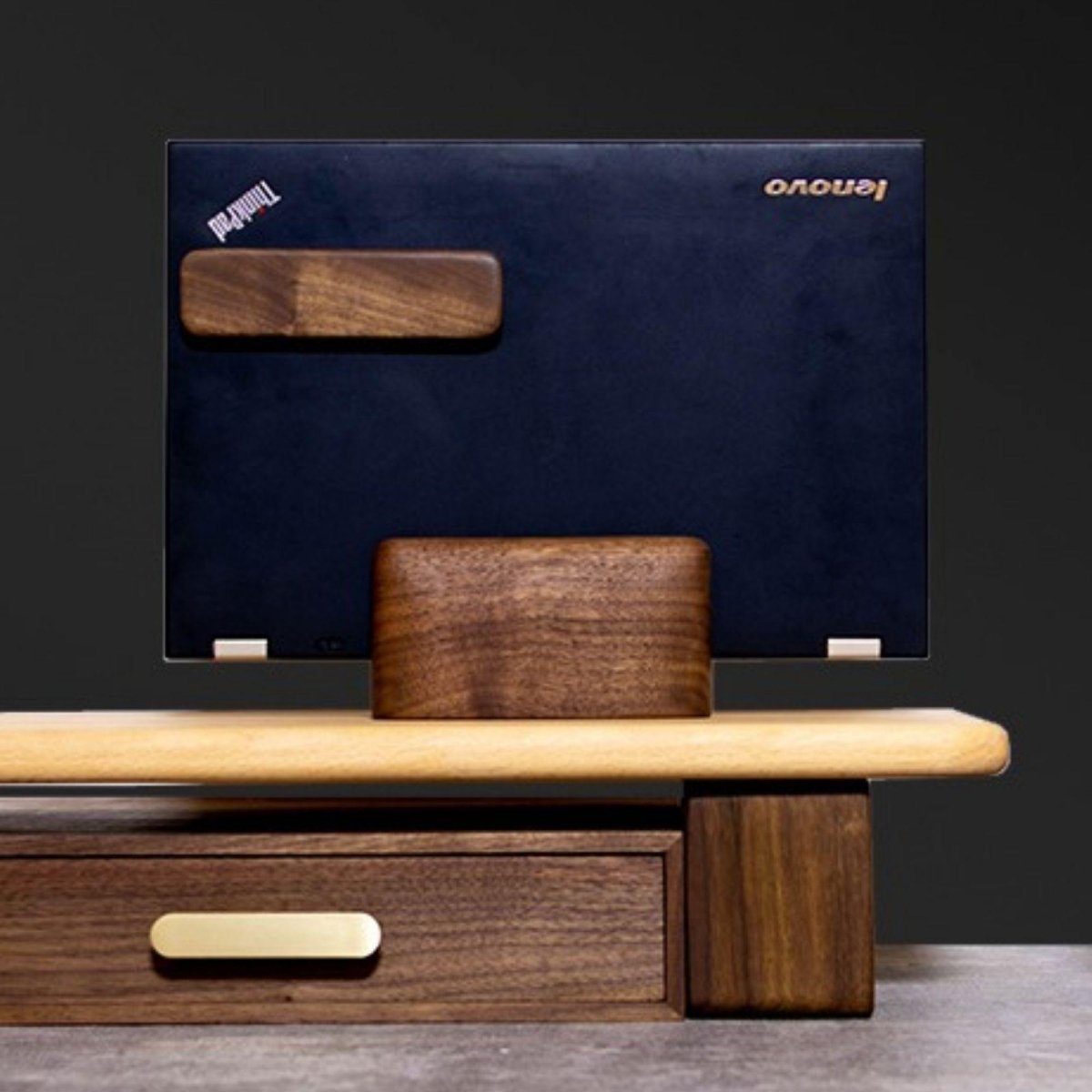 Vertical Laptop Stand for Desk - iWoodStore