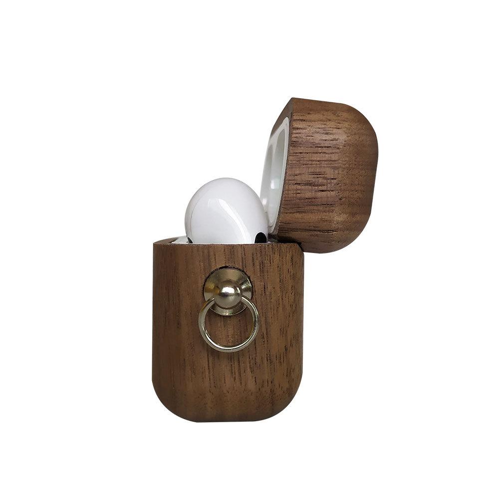 Walnut AirPods Pro Case with Keychain - iWoodStore