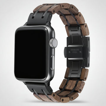 Walnut Black Apple Watch Band - iWoodStore