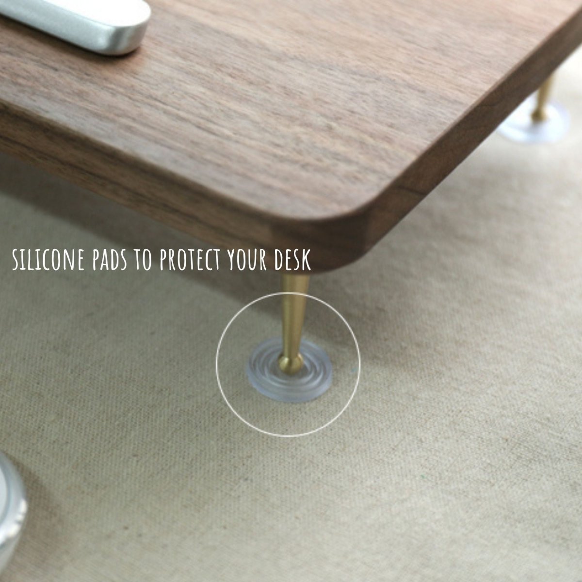 Walnut Monitor Holder with USB Ports - iWoodStore