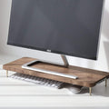 Walnut Monitor Holder with USB Ports - iWoodStore