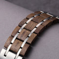 Walnut Silver Apple Watch Band - iWoodStore