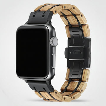 White Oak Black Apple Watch Band - iWoodStore