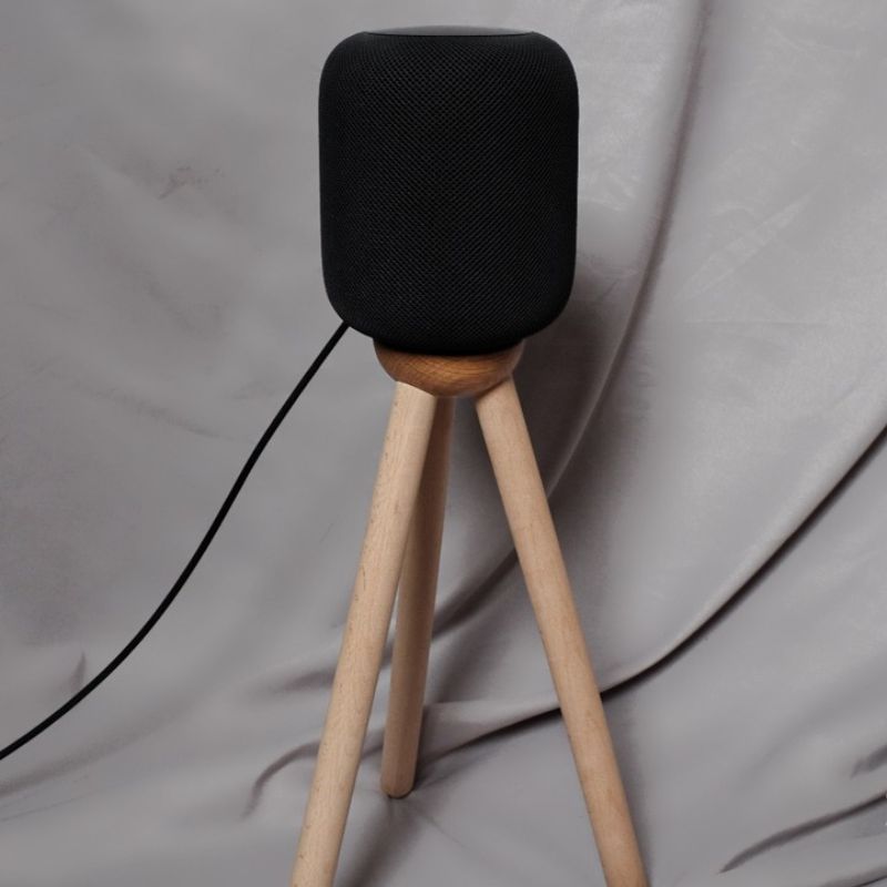 Wooden Apple HomePod Stand - iWoodStore