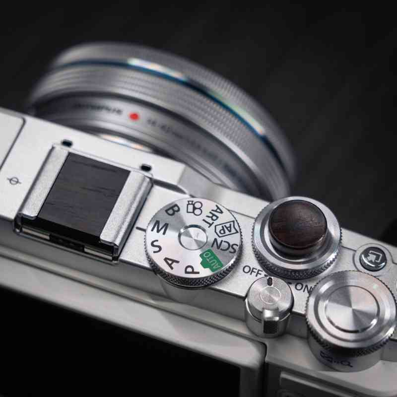 Wooden Cover Set Hot Shoe Shutter Button OM3 OM5 EP7 ZFC - iWoodStore