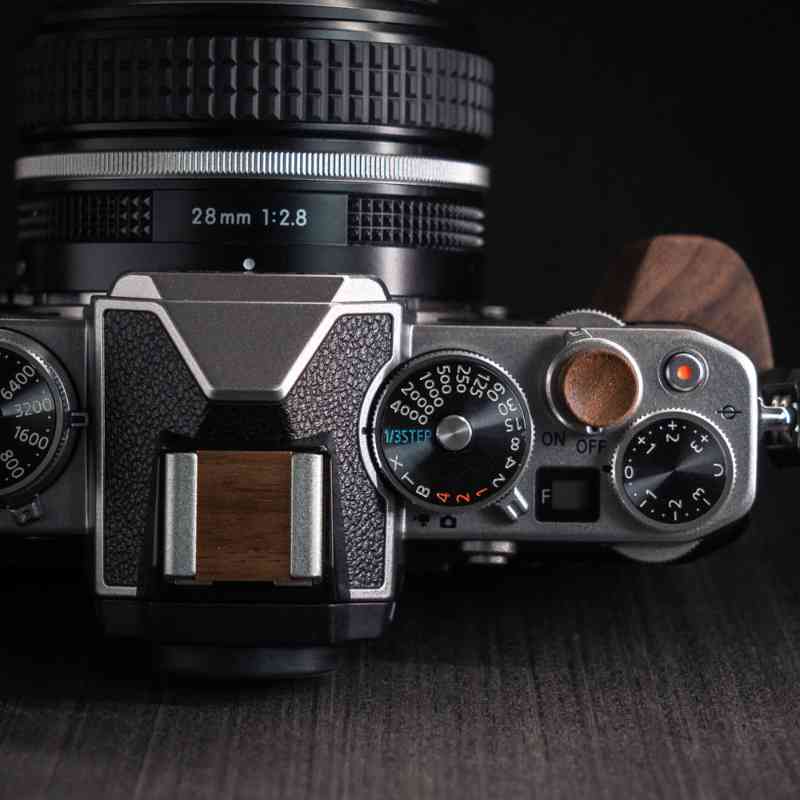 Wooden Cover Set Hot Shoe Shutter Button OM3 OM5 EP7 ZFC - iWoodStore