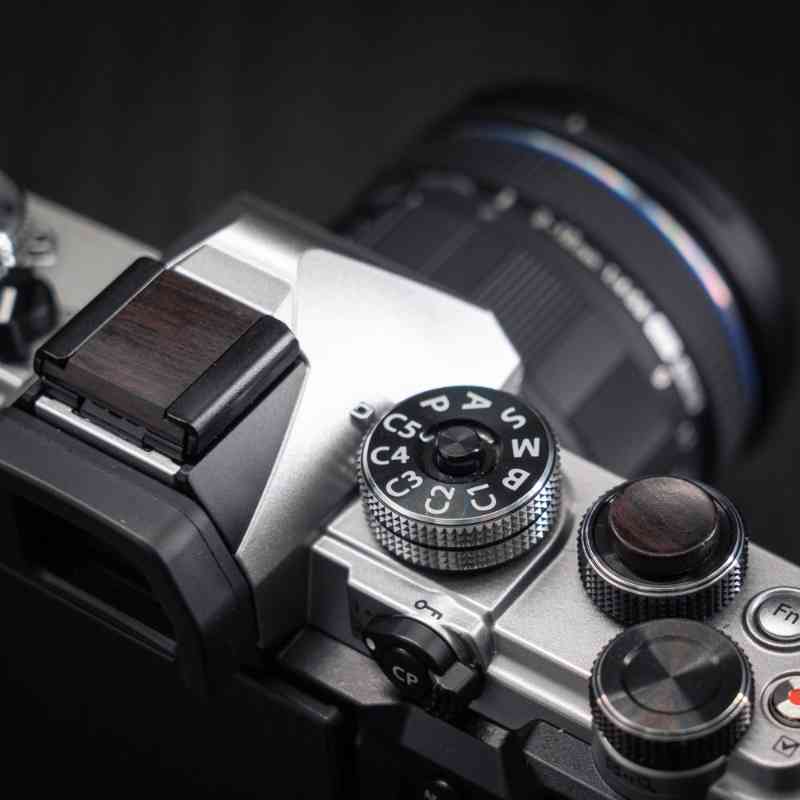 Wooden Cover Set Hot Shoe Shutter Button OM3 OM5 EP7 ZFC - iWoodStore