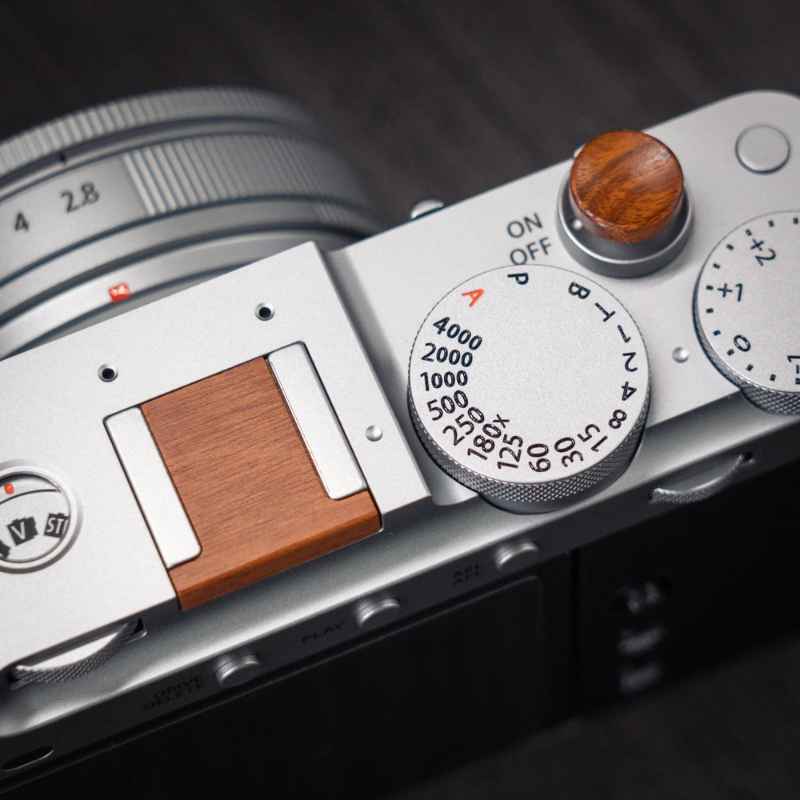 Wooden Fuji XE5 Hot Shoe Shutter Button Cover Set - iWoodStore