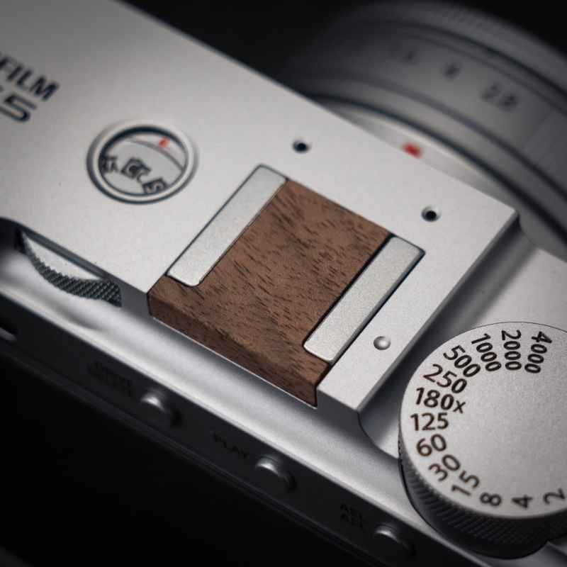Wooden Fuji XE5 Hot Shoe Shutter Button Cover Set - iWoodStore