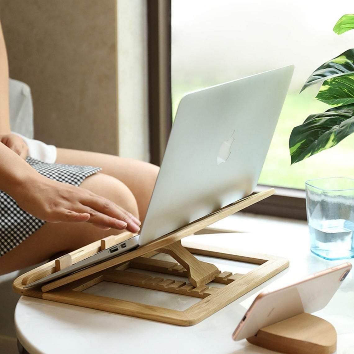Wooden Laptop Stand Holder - iWoodStore