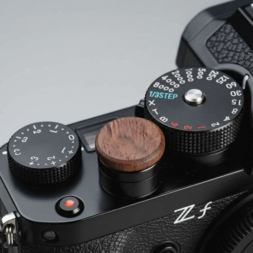 Wooden Nikon Leica Shutter Release Button Large 15mm - iWoodStore