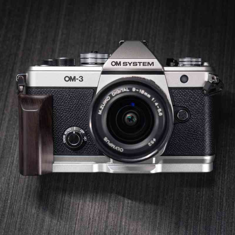 Wooden Olympus OM3 Grip YW Design - iWoodStore