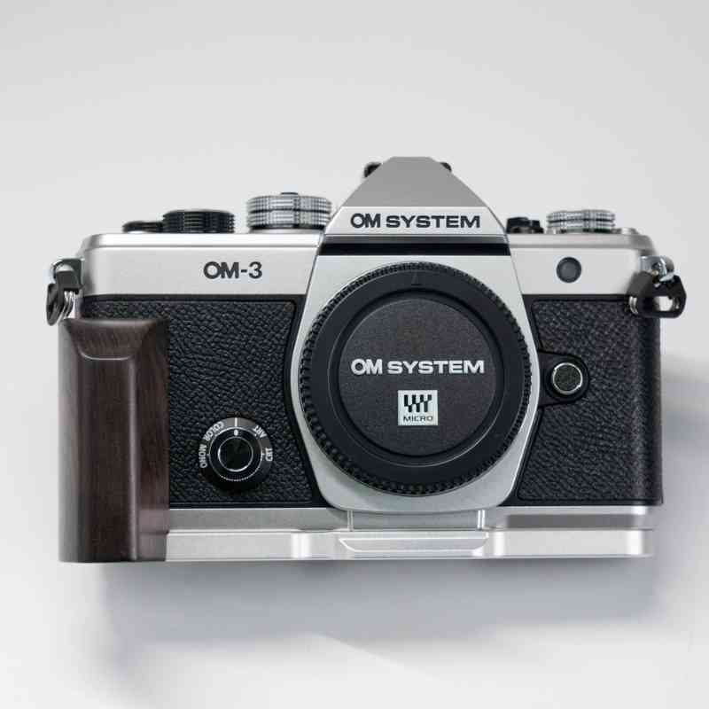 Wooden Olympus OM3 Grip YW Design - iWoodStore