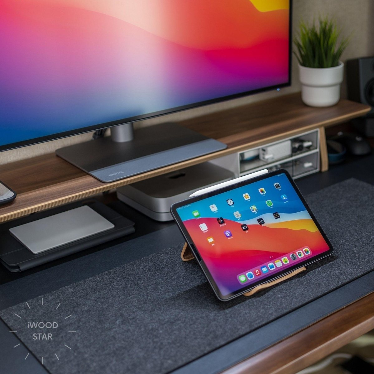 Wooden Tablet Holder for Desk - iWoodStore
