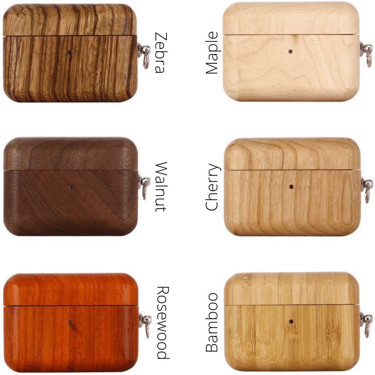 Zebra AirPods Pro Case with Keychain - iWoodStore