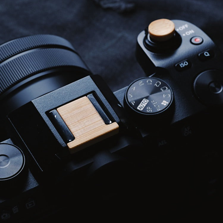 Fuji X-S10 X-H1 Wooden Shutter Button Hot Shoe Cover Set (XS10 XH1) - iWoodStore