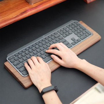 Logitech MX Keys Mechanical Keyboard Tray Walnut Wood Logi MX mini keyboard palm rest with track pad